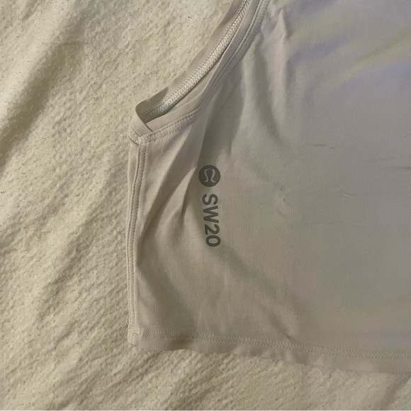 Lululemon Cut Back Crop Tank *SeaWheeze
White - Picture 6 of 8